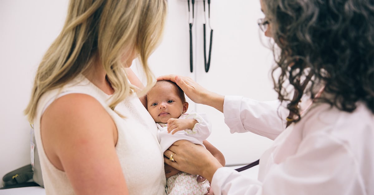 Infant's first doctor's visit at Urgent Care for Children