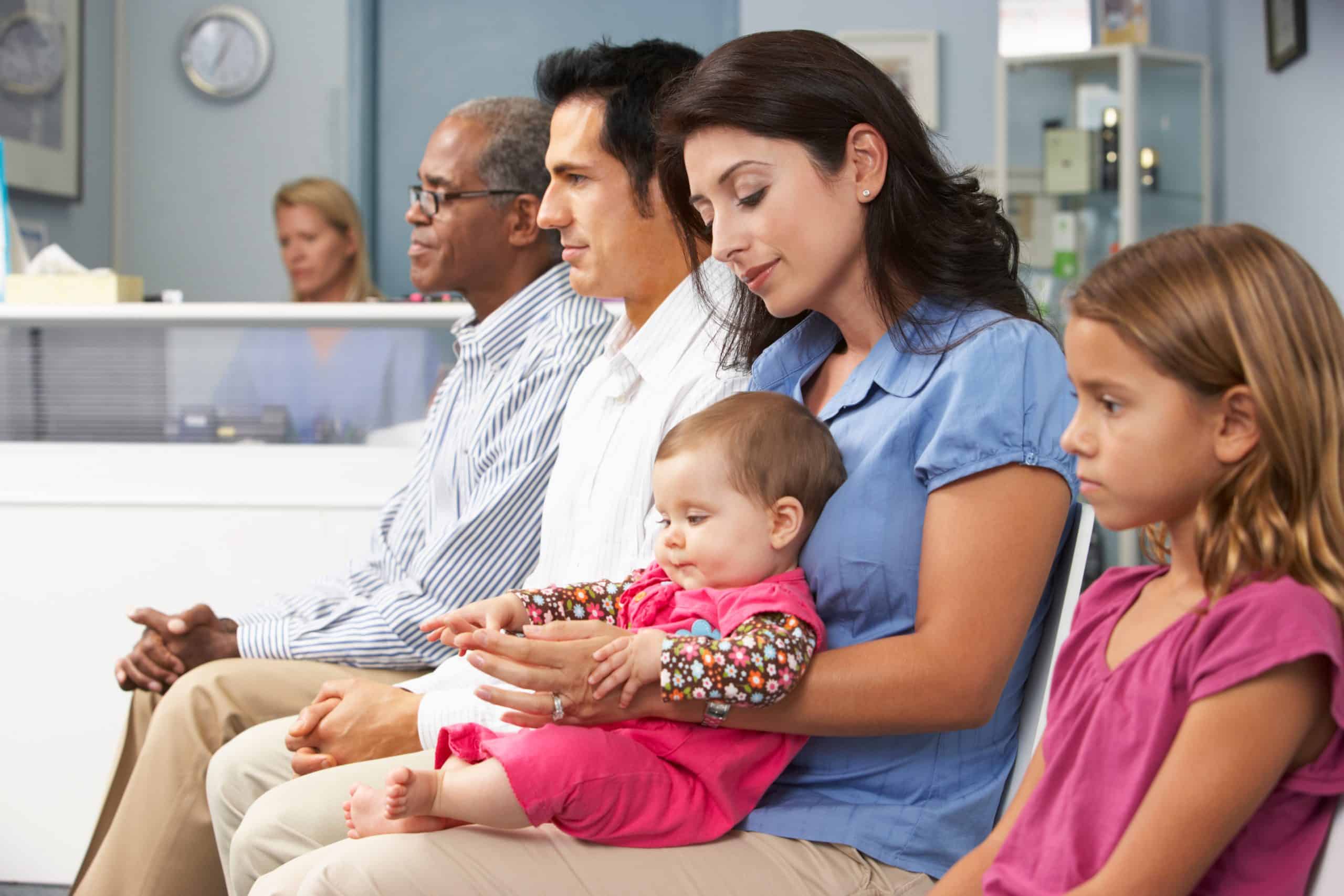 Mom and daughter waiting for appointment at Urgent Care for Children